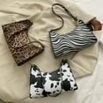 thumbnail image 2 of Skymirror Women Cow Dot Leopard Print Faux Leather Handbag Tote Underarm Shoulder Bag, 2 of 8