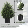 thumbnail image 2 of 2FT Artificial Cedar Topiary Tree Lifelike Faux Shrubs for Outdoor Decor Set of 2, 2 of 8
