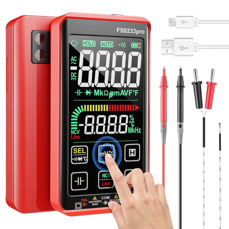 Digital Multimeter, TRMS 9999 Counts AutoRanging Voltmeter Tester Meter, Color Touch Screen