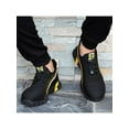 thumbnail image 4 of Gomelly Unisex Ankle Boots Steel Toe Work Shoes Lace Up Safety Boot Comfortable Sneakers Outdoor Working Black And Yellow 7, 4 of 7
