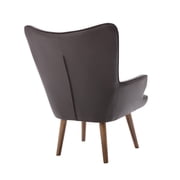 Porthos Home Hardan PU Leather Upholstered Accent Chair with Rubberwood Legs