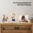 thumbnail image 5 of 12x12 Floating Frames Set of 2, Double Plexiglass Picture Frame, Made of Solid Wood Display Any Size Photo up to 12x12, Wall Mount or Tabletop Standing,Natural Wood, 5 of 9