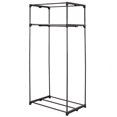 thumbnail image 3 of Gymax Non-woven Fabric Portable Clothes Closet Wardrobe Organizer Hanger Rack with Shelves Brown, 3 of 4