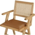 thumbnail image 5 of Meridian Furniture Abby Cognac Vegan Leather Dining Arm Chair (Set of 2), 5 of 8