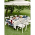 thumbnail image 3 of Outdoor Tablecloth with Umbrella Hole and Zipper, Christmas Snowman Rectangle Table Cloth 60x120 Inch Waterproof Tablecloth, Winter Holiday Xmas Tree Snowflakes Picnic Table Cover for Patio Camping, 3 of 7