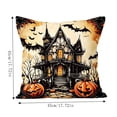 thumbnail image 3 of Halloween Theme Pillow Cover,18x18 Inch,Goth Witchy Decor,Spooky Fall Decor Pillow Covers,Hidden Zipper for Sofa Couch Bedroom Home Halloween Decor, 3 of 6