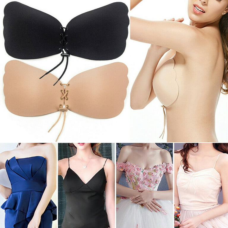Strapless Bras for Women, Best Front Buckle Strapless Push Up Bras,  Strapless Backless Bra Adhesive Invisible Lift up Bra