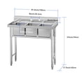thumbnail image 5 of Gaomon Stainless Steel Sink, Commercial Kitchen Prep & Utility Sink Free Standing Single Bowl for Restaurant Laundry Garage Bar Workshop, 5 of 9