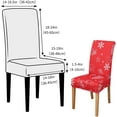 thumbnail image 5 of Dining Room Chair Covers 4 Chirsmas Stretch Kitchen Chair Slipcovers Set of 4 Washable- Christmas Red, 5 of 7