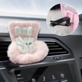 thumbnail image 4 of 2 Packs Doll Car Seat Plush Cushion with Vent Clip and Stand Cute Functional Car Ornament for Fans Collectors Desktop Display Soft Furry Accessories, 4 of 5