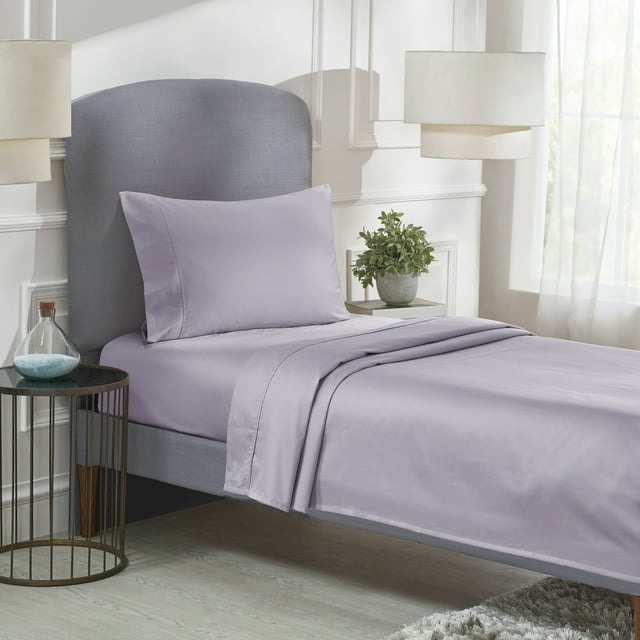California Design Den Ensembles de Draps, Draps 100 % Coton Naturels, Ensemble de Draps de Luxe Doux en Satin 400 Fils, Draps Rafraîchissants à Poches Profondes