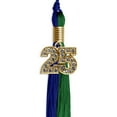 thumbnail image 3 of Endea Graduation Royal Blue/Green Graduation Tassel with Gold Date Drop, 3 of 11