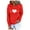 Red, variant on Tunic Tops for Leggings Plus Size Fall Winter Loose Hooded Long-sleeved Bubble Cuff One Shoulder Hoody Heart Print Hoodie Cotton Sweatshirt Sweatshirts(Grey,XL)