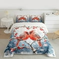 thumbnail image 2 of Manfei Christmas Bird Robin Bedding Comforter Set for Kid, Winter Flower Plant Twin Comforter Sets, Countryside Reversible Bedding Set, Microfiber Bedroom Decor, 2 Pieces, 2 of 8
