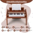 thumbnail image 4 of Costway 25 Keys Digital Piano with Music Stand,Teaching Mode,Lighted Keys, Adjustable Speed Brown, 4 of 10