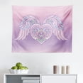 thumbnail image 1 of Angel Wings Tapestry, Pastel Wings Doodle Girls Romantic Valentines Day Eros Cupid, Fabric Wall Hanging Decor for Bedroom Living Room Dorm, 2 Sizes, Lavender Blue Dried Rose, by Ambesonne, 1 of 1