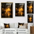 thumbnail image 4 of Designart "Factory Landscape In Afterglow" Factories Floater Framed Wall Decor, 4 of 5