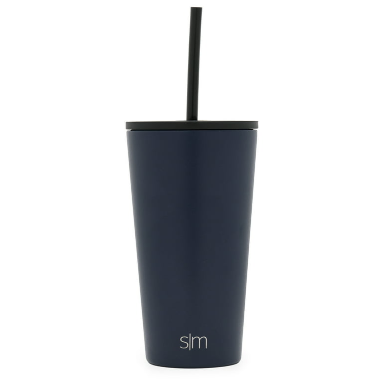 Simple Modern 16oz Classic Tumbler with Straw Lid & Flip Lid - Travel Mug  Gift Vacuum Insulated Coffee Beer Pint Cup - 18/8 Stainless Steel Water  Bottle - Deep Ocean 