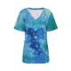thumbnail image 3 of Fiudx Ofertas Relámpago Blusa de Manga Corta con Cuello Redondo y Estampado Cómodo Informal para Mujer a La Moda, 3 of 4