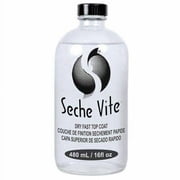 Seche Vite Dry Fast Top Coat- Glossy, High Shine Finish - Refill Bottle - 16oz