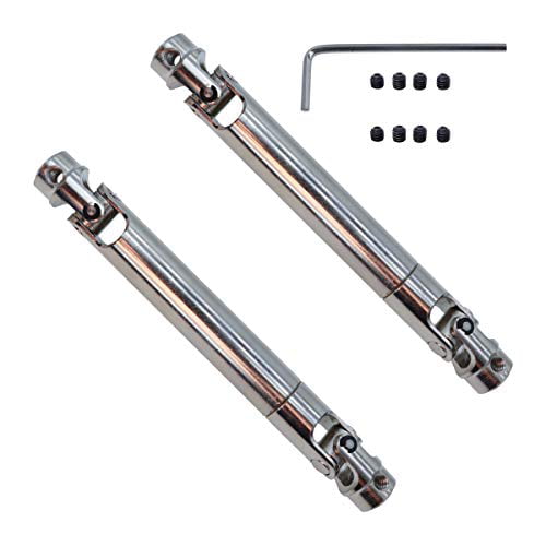 REhobby 2PCS Stainless Steel Centre Transmission Shaft Drive Shaft for RC RC4WD D90 SCX10 SCX0016 Off-Road Tamiya Model Rock Crawlers Car Upgrade 80-105mm