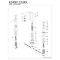 thumbnail image 4 of Kingston Brass KS4362DL Concord Two-Handle Deck Mount Roman Tub Faucet, Polished Brass, 4 of 5