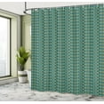 thumbnail image 5 of Ambesonne Boho Shower Curtain, Aztec Geometric Motifs, 69"Wx70"L, Dark Seafoam Yellow, 5 of 5