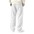 thumbnail image 6 of Workout Pants for Men Jerdar Men's Solid Color Corduroy Casual Pants, Elastic Waist Loose Straight Long Trousers with Side Pockets, 6 of 6