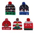 thumbnail image 3 of Gorro de Navidad tejido para niños y adultos, gorro de Papá Noel con luz LED, regalo para fiesta de año nuevo, decoración navideña, 2023, 3 of 4