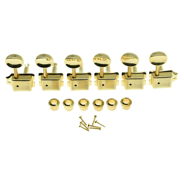 TISHITA 6 Pcs Accordeurs de Guitare Électrique Rétro Axe Divisé Installation Facile Piquets de Réglage Dorés