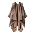 thumbnail image 1 of Cape Imitation à Carreaux Automne Hiver avec Châle Chaud sur le Dessus, 1 of 2