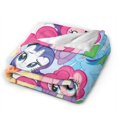 thumbnail image 3 of Manta de dibujos animados de My Little Pony, suave y acogedora manta de franela de felpa para todas las estaciones para niños y niñas, manta de vellón cálida y liviana para sofá cama o viaje de 60 x, 3 of 8