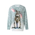 thumbnail image 3 of KOMOO Women Printed Sweatshirts Cartoon Rabbit Print O-Neck Long Sleeve Hoodies Loose Pullover Tops, 3 of 9