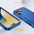 thumbnail image 7 of Compatible with Apple iPhone 16 Plus Case for Women Men, Military Grade Shockproof Drop Protection Anti-Scratch Bumper Rugged Matte Phone Case Cover for iPhone 16 Plus, Darkblue, 7 of 7