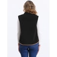 thumbnail image 4 of DARING DIVA Women's Fleece Button Down Jacket with Pockets Oversized Fuzzy Vests XS Black, 4 of 6