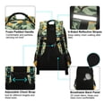 thumbnail image 4 of FORMRS Unisex Backpack Elementary School Travel Bookbag with Reflective Stripes, Orange Tree, 4 of 7