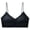 Black bra for women, variant on Wireless Bras for Women No Underwire Thin Strap Lace Banding Ribbed V Neck Seamless Comfort Breathable Everyday Solid Color Bra
