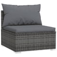thumbnail image 2 of vidaXL 8 Piece Garden Lounge Set with Cushions Poly Rattan Grey, 2 of 4