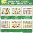 thumbnail image 5 of ZYNERY 6-Pack Wooden Peg Learning Puzzles for Toddlers 12x9 inch - Educational Toys with Animals, Ocean, Fruits, Numbers, Math & Alphabet - Preschool Activities, Travel & Home Play, Gifts, 5 of 7