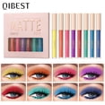 thumbnail image 2 of QIBEST Juego de sombra de ojos líquida, 8 colores, mate, larga duración, resistente al agua, pigmentos, Nude, Kits de maquillaje profesional, 2 of 5