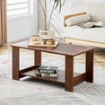 thumbnail image 3 of Modern Coffee Table With SolidLegs 2Rectangle Center Table For Living RoomFarmhouse Coffee Table, 3 of 8