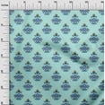 thumbnail image 3 of oneOone Tissu Polyester Spandex Bleu Turquoise Tissu Robe Florale Maxican Tissu Imprimé Tissu au Mètre 56 Pouces de Large, 3 of 4