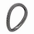 thumbnail image 3 of Sterling Silver Stackable Expressions Polished Black-plated Wave Ring - Size 7, 3 of 3