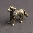 thumbnail image 4 of Latón Pastor Perro de Escritorio Adornos Estatua de Metal Decoración Té Mascota Mano, 4 of 6