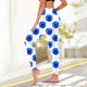thumbnail image 3 of Gibobby Pantalon yoga mujer La yoga gruesa de la cintura alta jadea el entrenamiento que corre las polainas de la yoga para las mujeres(Azul,XL), 3 of 4