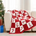 thumbnail image 4 of Candy Cane Throw Blanket Red Christmas Blanket 50x60 inches, Ultra Soft Cozy Decorative Throw Blanket for Couch, Sofa and Bed for Christmas, 4 of 5
