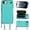 Mint Green, variant on Crossbody Wallet Case for iPhone 17e/16e, RFID Blocking Leather Purse Case with Card Holder, Protective Handbag Flip Cover with Zipper Wrist Strap Lanyard for Women 5G 6.1 Inch (Rose Gold)