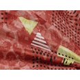 thumbnail image 4 of oneOone Rayon Dark Rose Brown Fabric Circle & Triangle Geometric Sewing Craft Projects Fabric Prints By Yard 56 Inch Wide, 4 of 5
