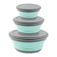 thumbnail image 1 of PPgejGEK Collapsible Silicone Food Storage Containers 3-Piece Set with Lids Microwave Freezer Dishwasher Safe Foldable Lunch Boxes for Meal Prep Snacks Leakproof Stackable, 1 of 2
