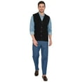 thumbnail image 4 of Turtle Bay New York Men's Soft Button Front Flat Knit Sweater Vest with front patch pockets, 4 of 5